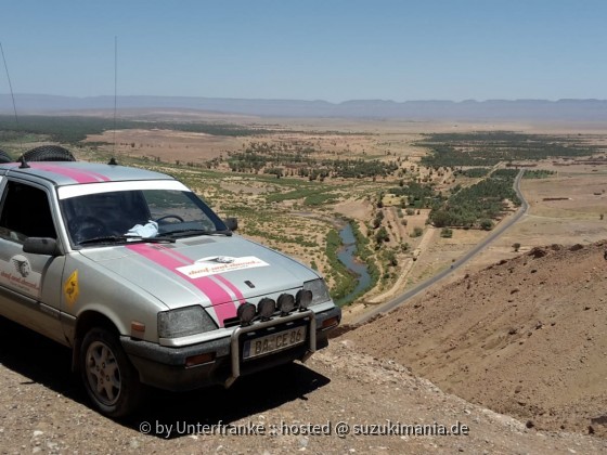 Rallye Swift in Zagora, Marokko