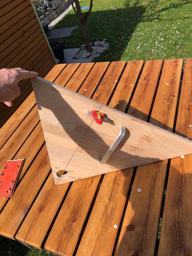 Schablone für Radabdeckung