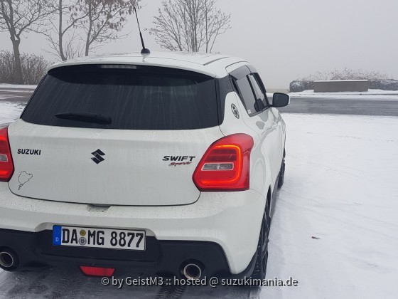 Endlich hat er doch noch Schnee gesehen (Im Odenwald)